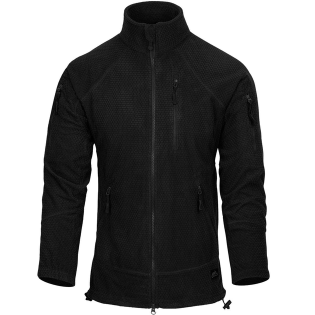 Куртка тактична Helikon-Tex Флісова на замку L Чорна ALPHA TACTICAL JACKET - GRID FLEECE L BLACK (BL-ALT-FG-01-B05-L) - изображение 2