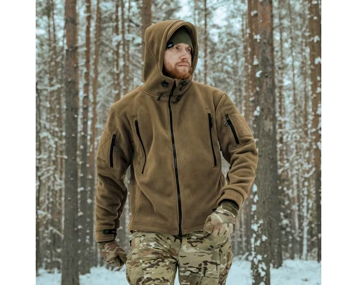 Куртка тактическая Helikon-tex флисовая Patriot Jacket - Heavy Fleece S Койот (Takctik-1140M-T) - изображение 8