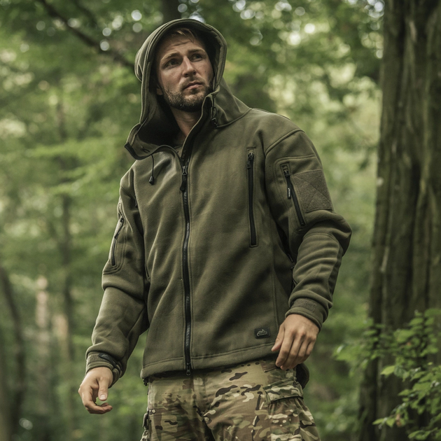 Куртка тактическая Helikon-tex Флисовое Patriot Jaket heavy fleece L Хаки (M-T) - изображение 4