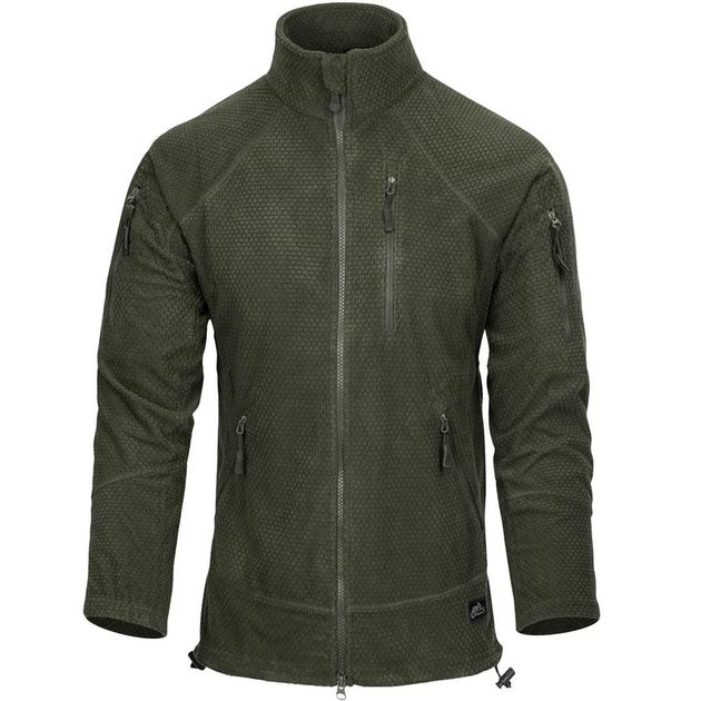 Куртка тактична Helikon-Tex Флісова на замку S Олива ALPHA TACTICAL JACKET - GRID FLEECE S Olive Green (BL-ALT-FG-02-B03-S) - зображення 2