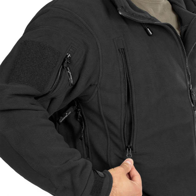 Куртка тактична Helikon-tex Флісова XL Чорна PATRIOT JACKET - HEAVY FLEECE XL BLACK (BL-PAT-HF-01-B06-XL) - зображення 2