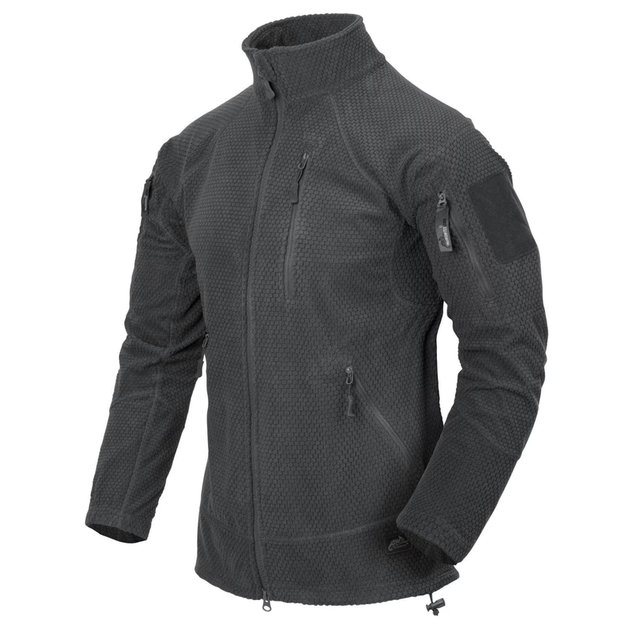 Куртка тактична Helikon-Tex Флісова на замку M Сіра ALPHA TACTICAL JACKET - GRID FLEECE M SHADOW GREY (BL-ALT-FG-35-B04-M) - зображення 1