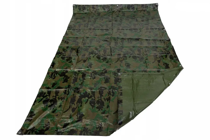 Тент Mil-Tec 190х300 см Камуфляж ABDECKPLANE PE 190X300 см WOODLAND (14240020) - изображение 3
