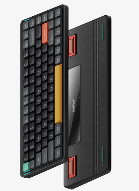 Бездротова механічна клавіатура NuPhy Air75 V2 / Cowberry switch (linear, 45g) / Color - Basalt Black / Hot-Swappable, RGB, ANSI US - зображення 3