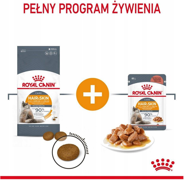 Sucha karma dla kotów Royal Canin Hair and Skin Care Zdrowa skóra i sierść 400 g (3182550721721) - obraz 4