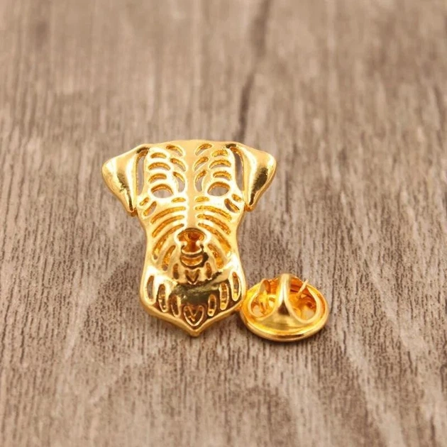 Брошь-значок унисекс BROCHE бижутерия Животные Собаки Джек-рассел-терьер золотистая BRGV113903 - изображение 4