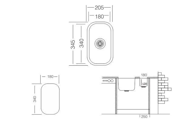 Кухонная мойка UKINOX D 180 M матовая - Фото 2 Кухонная мойка UKINOX D 180 M матовая - изображение 2
