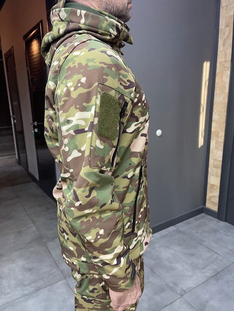 Куртка тактическая Special, Softshell, Мультикам, размер XXL, демисезонная флисовая куртка для военных софтшелл - изображение 2