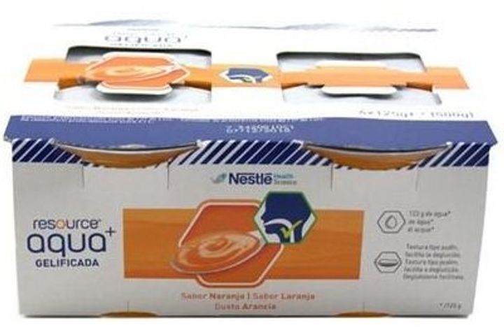 Woda żelowana Nestle Resource Orange z pomarańczą 4 x 125 g (8470001663450) - obraz 2