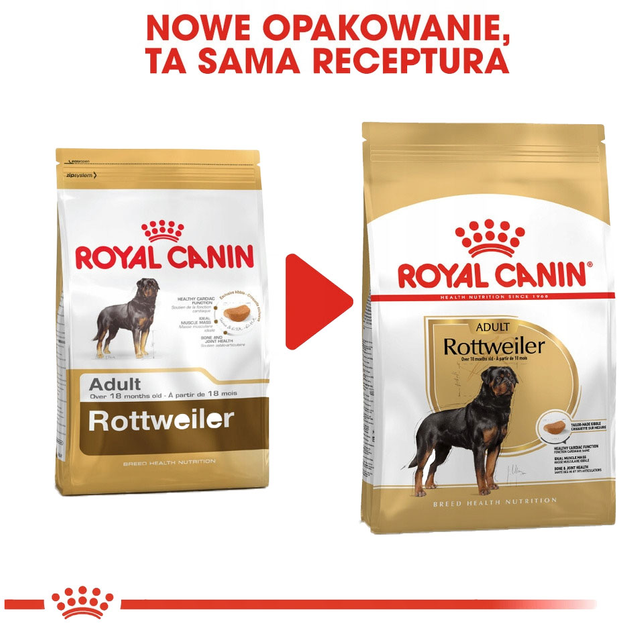 Sucha karma Royal Canin Rottweiler Adult dla dorosłych psów rasy rottweiler 12 kg (3182550736060) - obraz 2