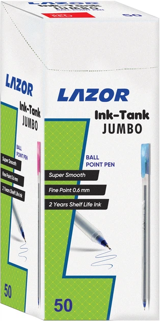 Набор ручек шарико-масляных Linc Lazor Ink Tank-Jumbo 0.6 мм 50 шт Красных (412224) - Фото 2 Набор ручек шарико-масляных Linc Lazor Ink Tank-Jumbo 0.6 мм 50 шт Красных (412224) - изображение 2