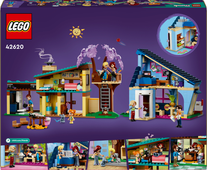 Конструктор LEGO Friends Родинні будинки Оллі й Пейслі 1126 деталей (42620) - зображення 2