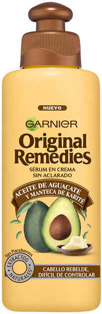 Olejek do włosów Garnier Original Remedies Oil Without Rinse Avocado & Karite 200 ml (3600541791909) - obraz 1