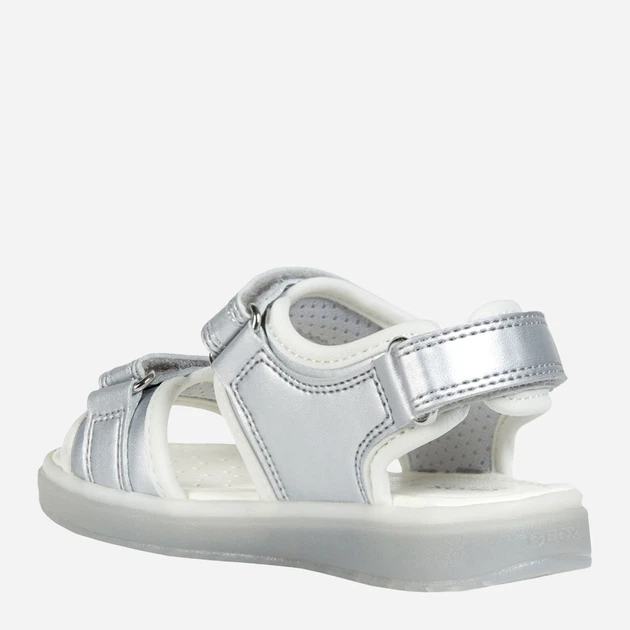 Sandały dziecięce dla dziewczynki Geox J928UB-0ASAJ-C1007 30 Srebrne (8058279875241) - obraz 4