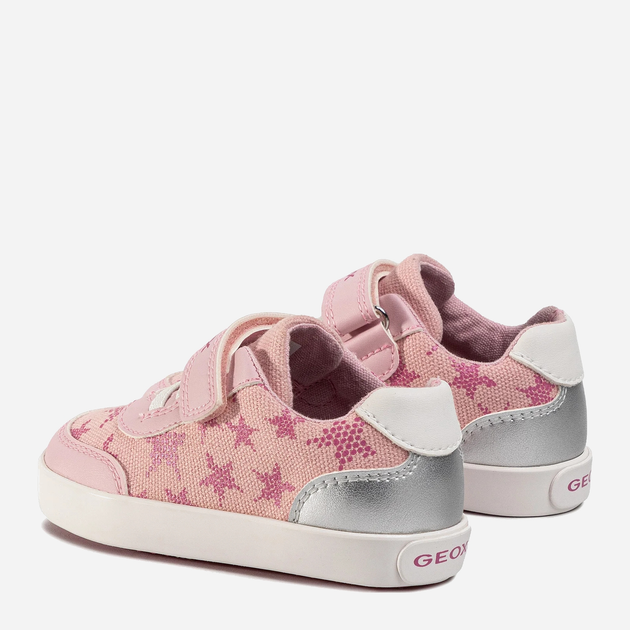 Sneakersy dziecięce dla dziewczynki na rzepy Geox B021MA-05410-C0514 26 Różowe (8054730327625) - obraz 3