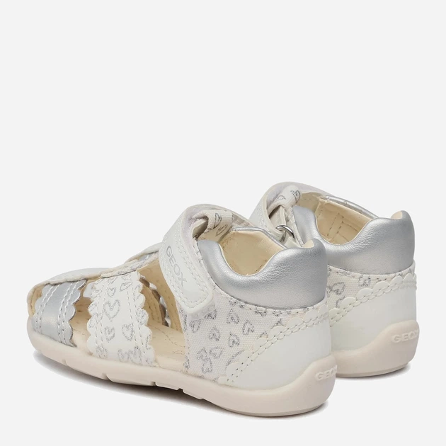Дитячі сандалії для дівчинки Geox B151QC-0HI10-C0007 21 Білі (8054730955521) - зображення 3