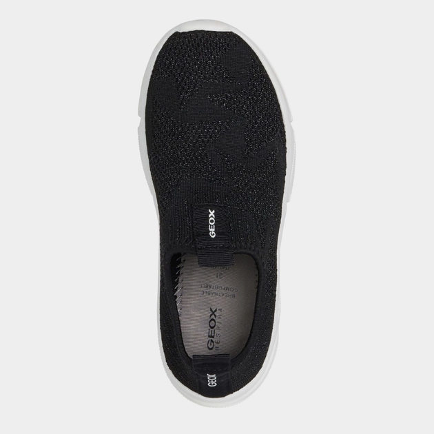 Sneakersy dziecięce dla dziewczynki lekkie Geox J02DLA-0007Q-C9999 31 Czarne (8054730964035) - obraz 4