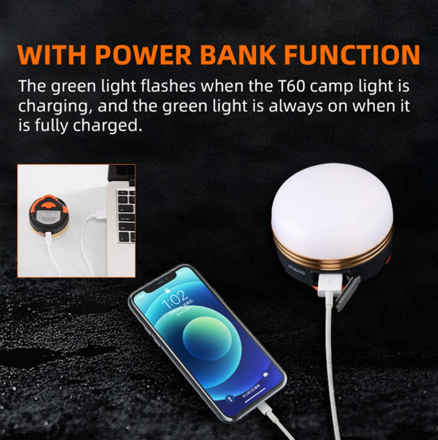 Ліхтар кемпінговий T60 SuperFire 127 Lumen IP44 - зображення 6