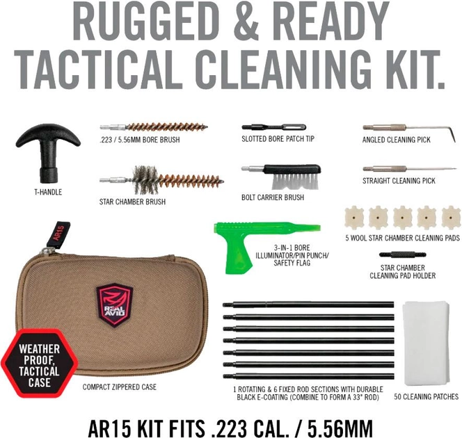 Набір для чищення Real Avid AR-15 калибр 223 Gun Cleaning Kit - зображення 2
