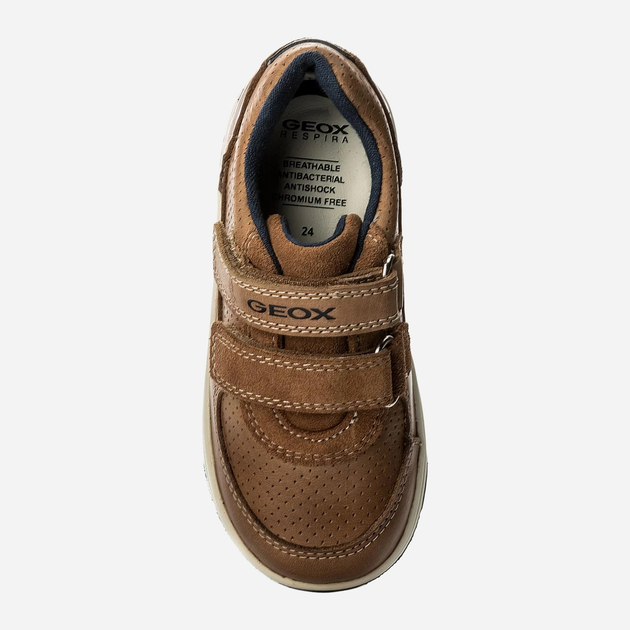 Buty sportowe chłopięce na rzepy Geox B821LB-0CL22-C5102 26 Brązowe (8058279136595) - obraz 4
