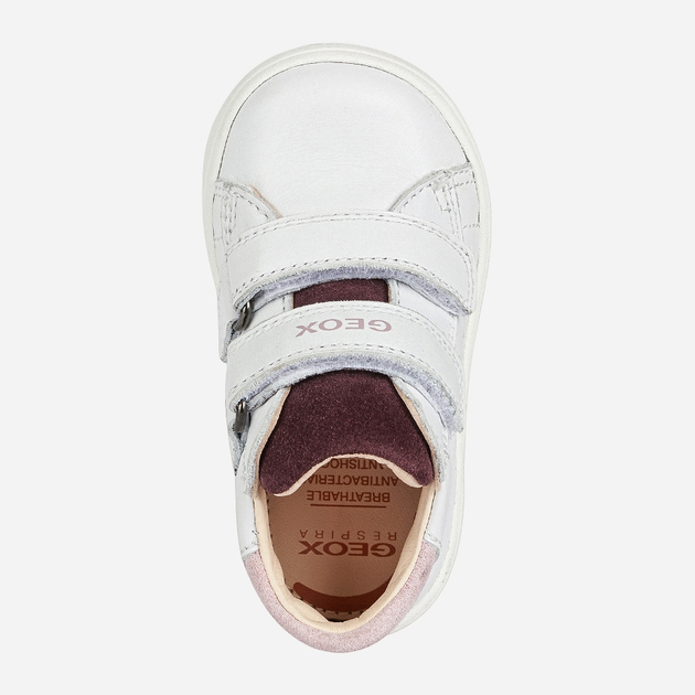 Buty sportowe dziecięce dla dziewczynki na rzepy Geox B044CC-08522-C1033 23 Białe (8054730736526) - obraz 4