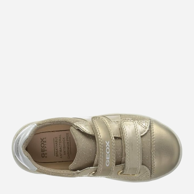Buty sportowe dziecięce dla dziewczynki na rzepy Geox J024MC-0ASHI-C2012 28 Złote (8054730460889) - obraz 4