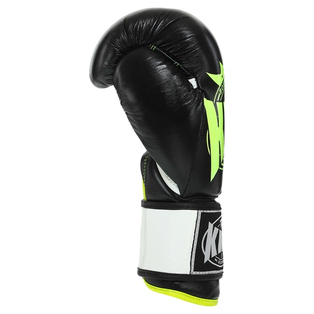 Перчатки для бокса кожаные на липучке Top King Boxing 0363 12 унций Black-Neon Green - Фото 5 Перчатки для бокса кожаные на липучке Top King Boxing 0363 12 унций Black-Neon Green - изображение 5