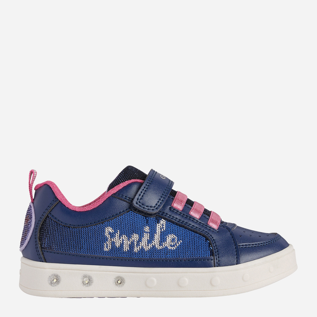 Buty sportowe dziecięce dla dziewczynki na rzepy Geox J258WF-0BCAT-C4268 35 Niebieskie (8050036551290) - obraz 1