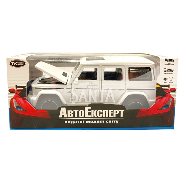Машинка металева Mercedes Gelandewagen "АвтоЕксперт" 1:32 Мерседес Бенц Гелендваген, Гелік, білий 16*6,5*6,3 см (46455) - зображення 6