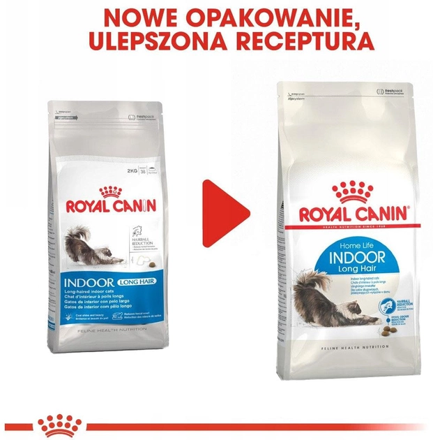 Sucha karma Royal Canin Indoor Long Hair dla kotów sterylizowanych długowłosych 10 kg (3182550739429) - obraz 2