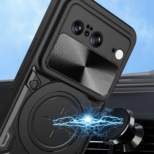Чехол накладка Omeve Magnetic Ring для Google Pixel 8 black - изображение 3