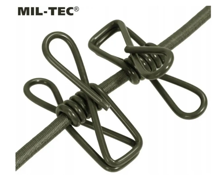 Веревка для белья Mil-Tec с застежками - Олива 16019000 - изображение 5