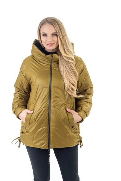 Куртка женская демисезонная большого размера UF-Fashion LRD-118 46 золотой 