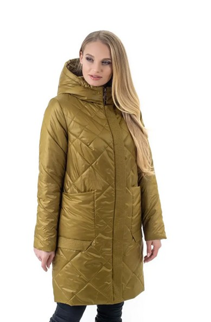 Демисезонная женская куртка большого размера UF-fashion LRD-119 46 золотой 