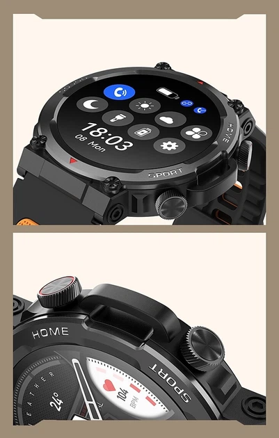 Смарт-годинник Lige S56T Black (тонометр, пульсометр, кисень у крові, дзвінки) - Фото 2 Смарт-годинник Lige S56T Black (тонометр, пульсометр, кисень у крові, дзвінки) - зображення 2