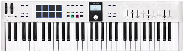 MIDI-клавиатура Arturia KeyLab Essential 61 mk3 (White) + Arturia Pigments - Фото 5 MIDI-клавиатура Arturia KeyLab Essential 61 mk3 (White) + Arturia Pigments - изображение 5