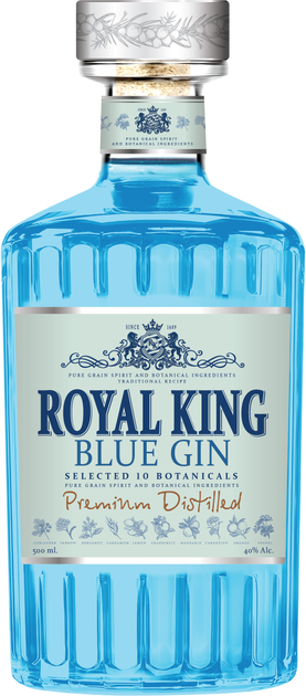 Настоянка Royal King Blue Gin 0.5 л 40% (4820229039492_4820229039744) - зображення 1