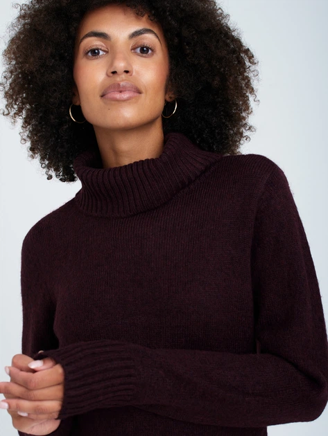 Sukienka sweterkowa damska midi Greenpoint SUK5180034W2244M00 XS Bordowa (5903245351577) - obraz 4