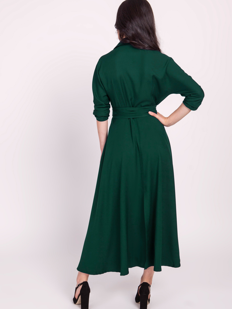 Плаття на запах міді жіноче Lanti Suk172 44 Зелене (5904252711880) - зображення 2