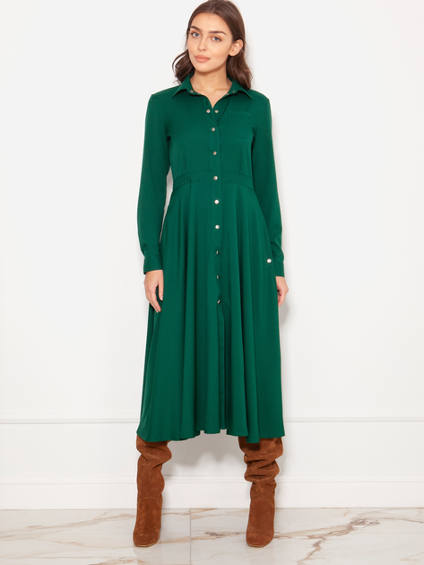 Плаття міді жіноче Lanti Suk190 38 Зелене (5904252713822) - зображення 1