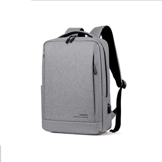 Рюкзак для ноутбука Oumantu 9003, городской портфель 15.6", размер 42х30х12 см Серый - Фото 1 Рюкзак для ноутбука Oumantu 9003, городской портфель 15.6", размер 42х30х12 см Серый - изображение 1