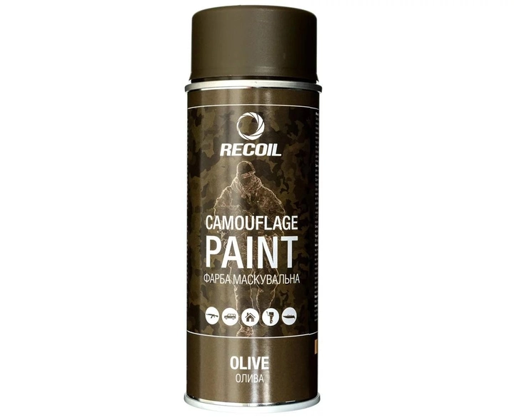 Маскировочная аэрозольная краска Recoil 400мл (олива) - изображение 1