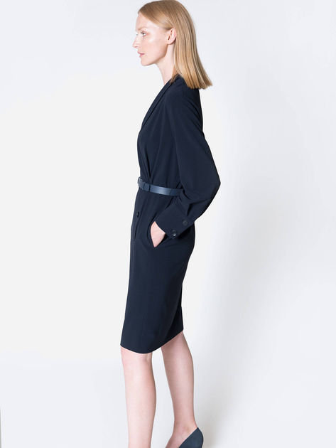 Плаття-піджак міді жіноче Deni Cler Milano W-Do-3483-0M-E5-58-1 42 Темно-синє (3300000736679) - зображення 2