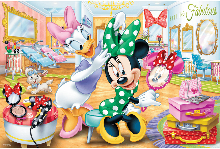 Puzzle Trefl Minnie w salonie kosmetycznym 100 elementów (5900511163872) - obraz 2