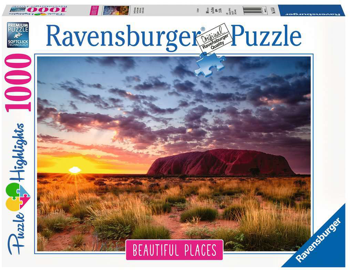 Puzzle Ravensburger Ayers Rock Australia 1000 elementów (4005556151554) - obraz 1