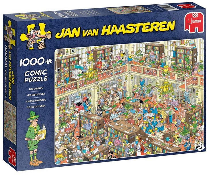 Puzzle Jumbo Biblioteka 1000 elementów (8710126190920) - obraz 1