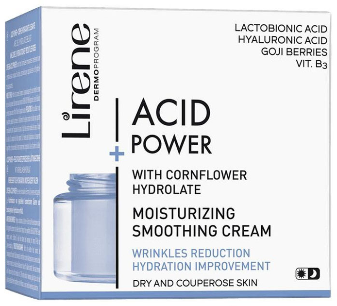 Крем для обличчя Lirene Acid Power Smoothing & Moisturizing Cream 50 мл (5900717076358) - зображення 1