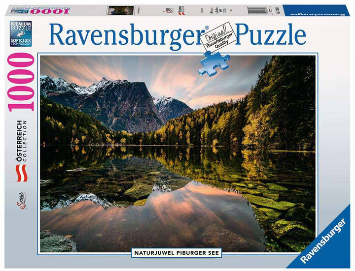 Puzzle Ravensburger Jezioro Piburger 1000 elementów (4005556173266) - obraz 1