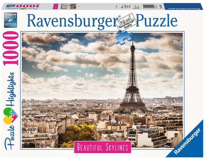 Puzzle Ravensburger Paryż 1000 elementów (4005556140879) - obraz 1