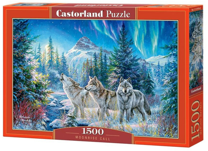Puzzle Castorland Wilki Moonrise Call 1500 elementów (5904438151974) - obraz 1